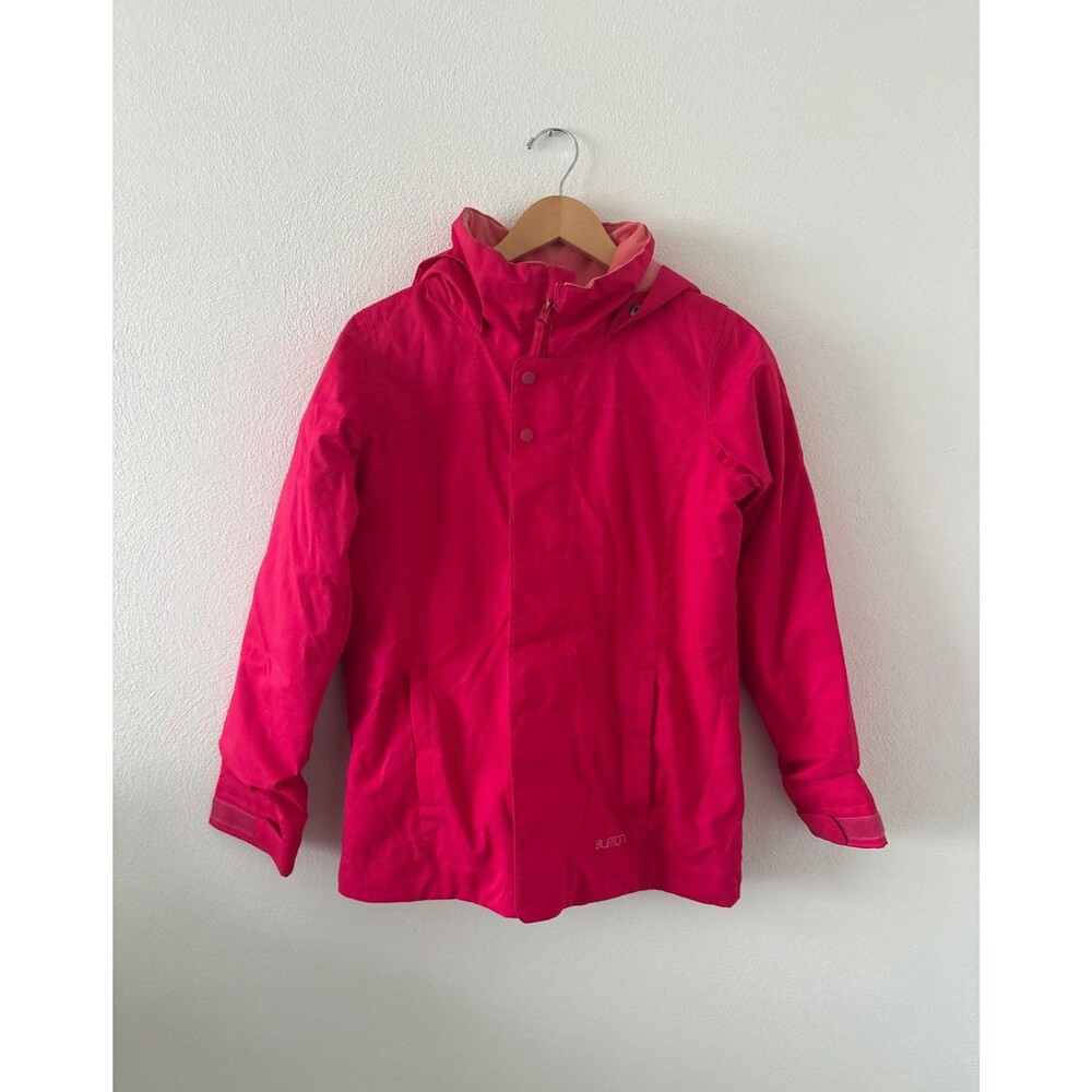 Burton Girls Sz XL Dryride Hot Pink Snowboard Ski Snow Jacket Zip Up Hooded